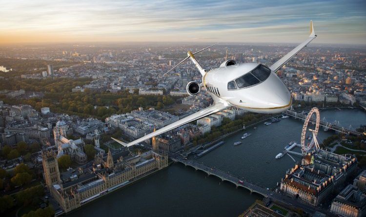 Challenger 350 au dessus de Londres