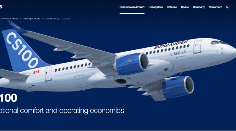 CS100 page on Airbus website