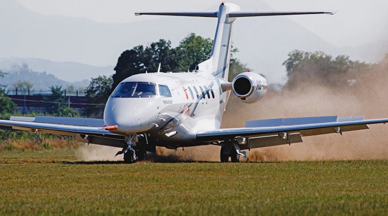 PC-24 landing in the dirt