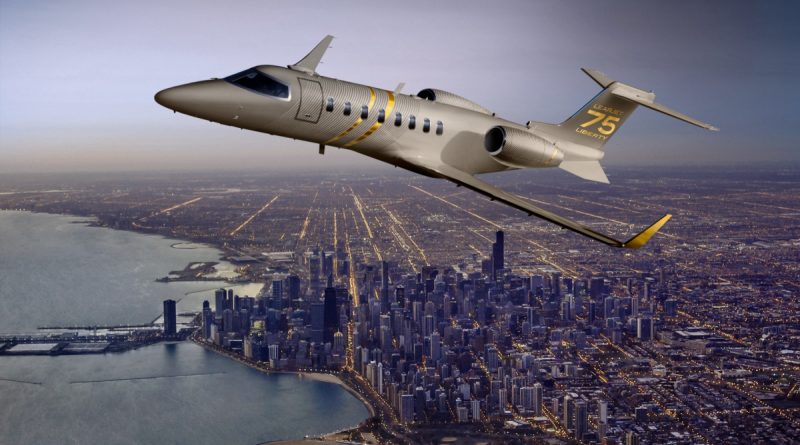 Thgis is a promotion picture of the Learjet 75 Liberty