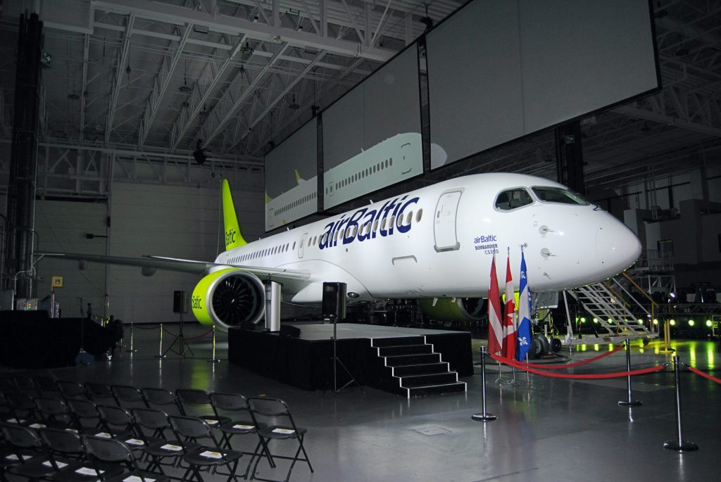 Air Baltic's first A220-300 just before delivery