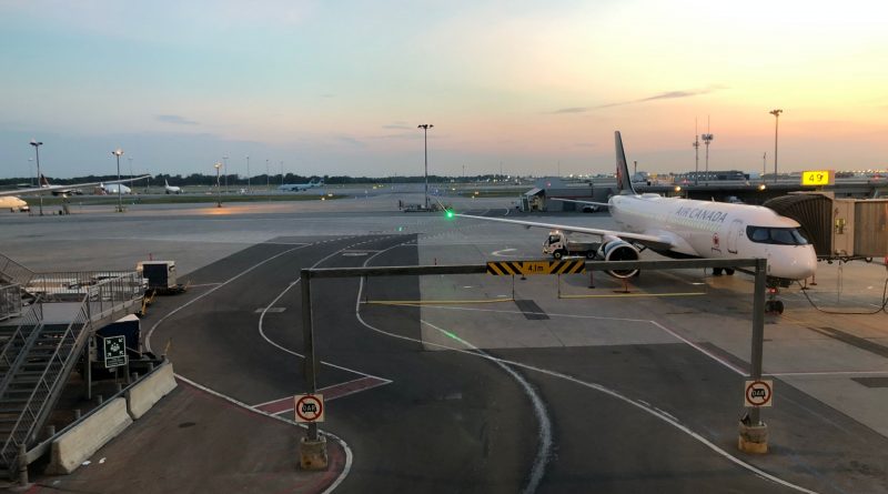 Air Canada A220-300 at the gate